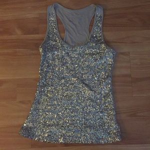 Sequined tank top